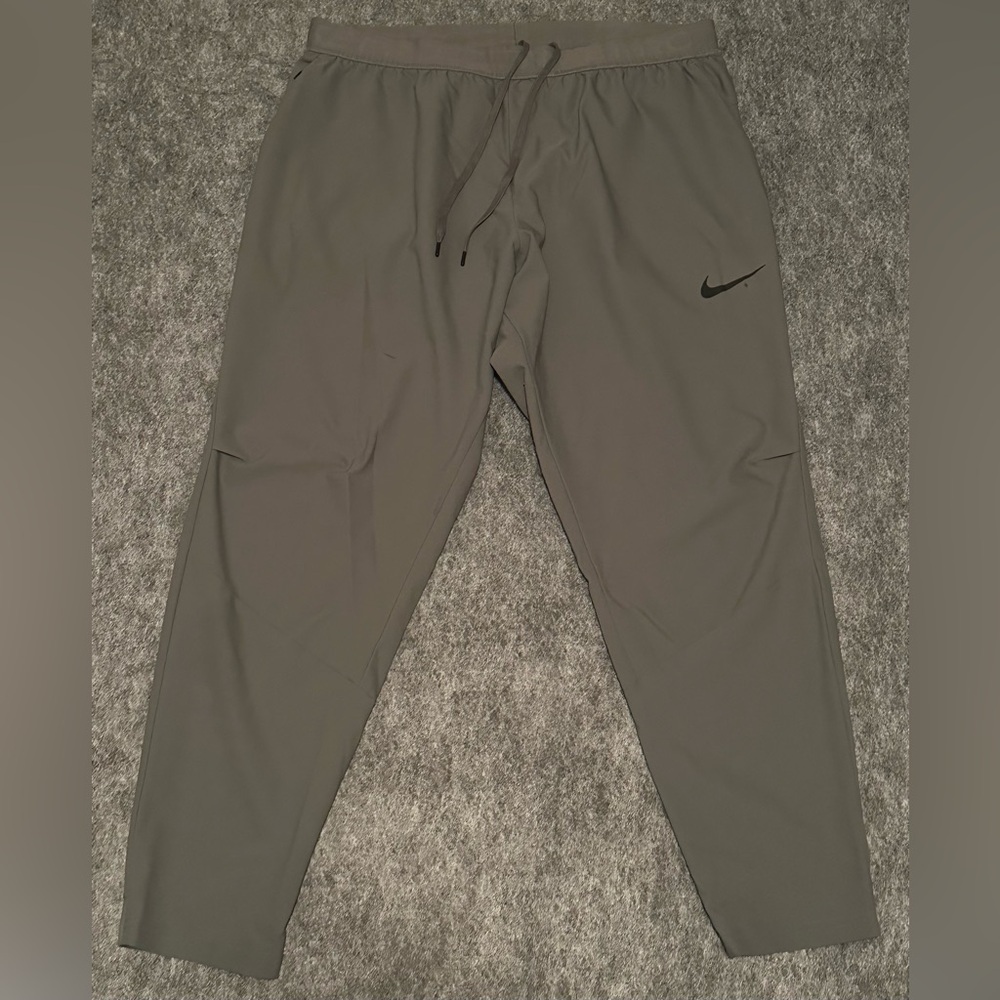 Men’s Nike Pro Dri-Fit Flex Vent Grey/Black Logo Training Pants CJ2218-084 - 2XL